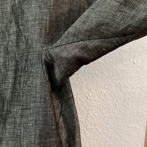 Talbots gray linen zip up blazer jacket - Picture 12 of 12